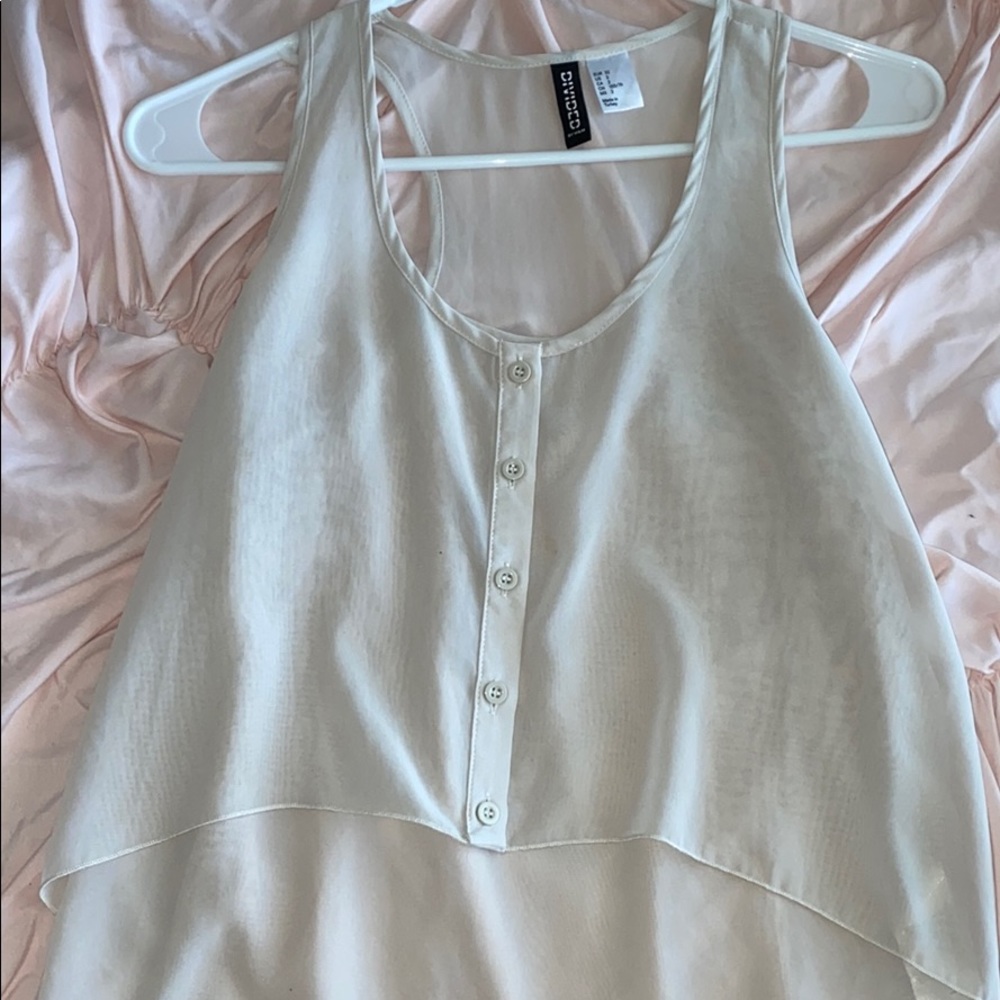 Tan/Cream Tank Top - Picture 2 of 4